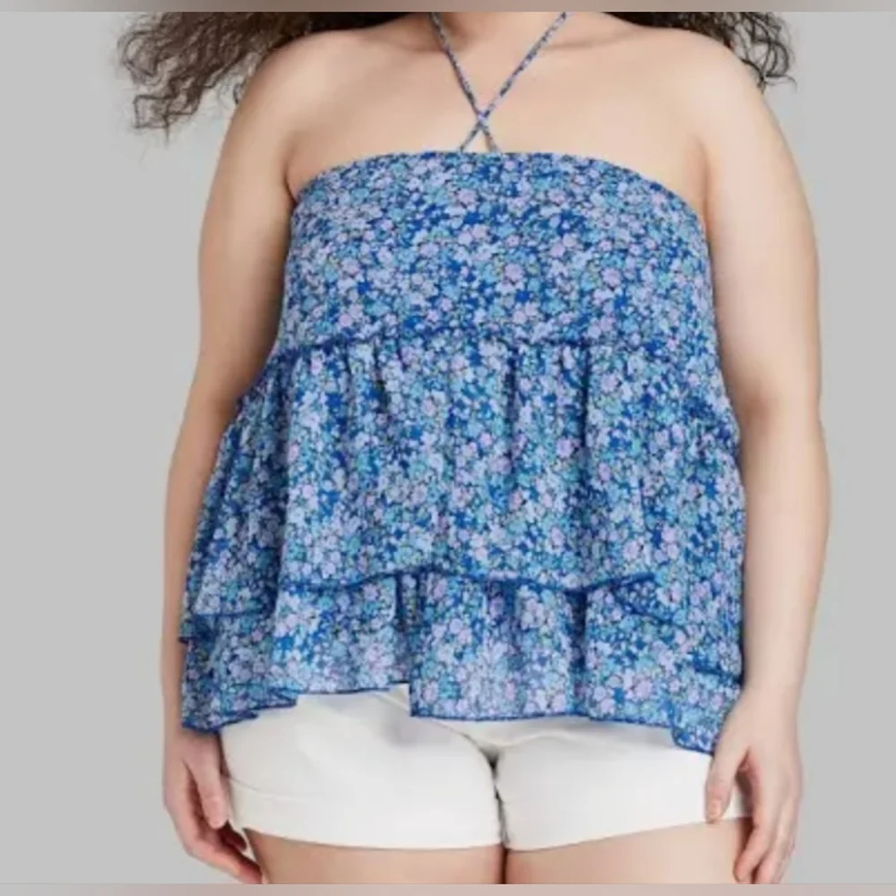 Wild Fable Floral Skirt - Blue Medium - Picture 3 of 9